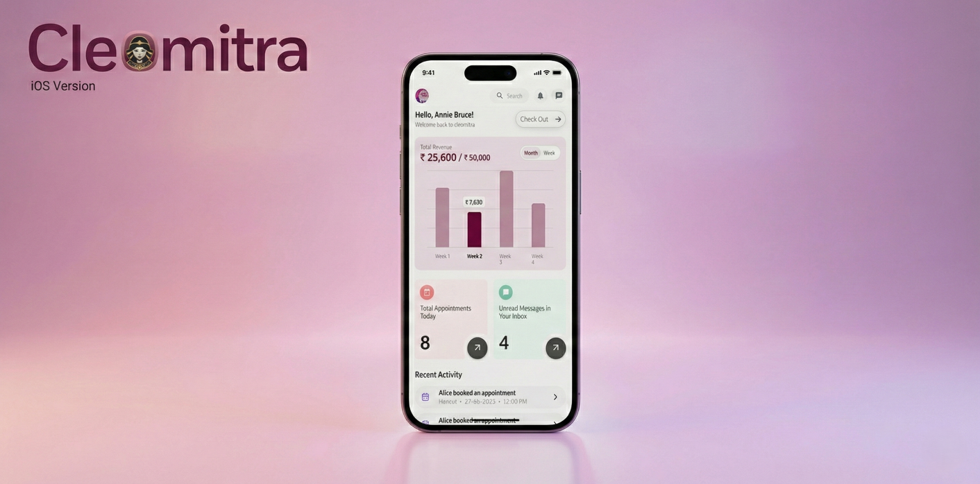 Preview of Cleomitra Staff App – iOS