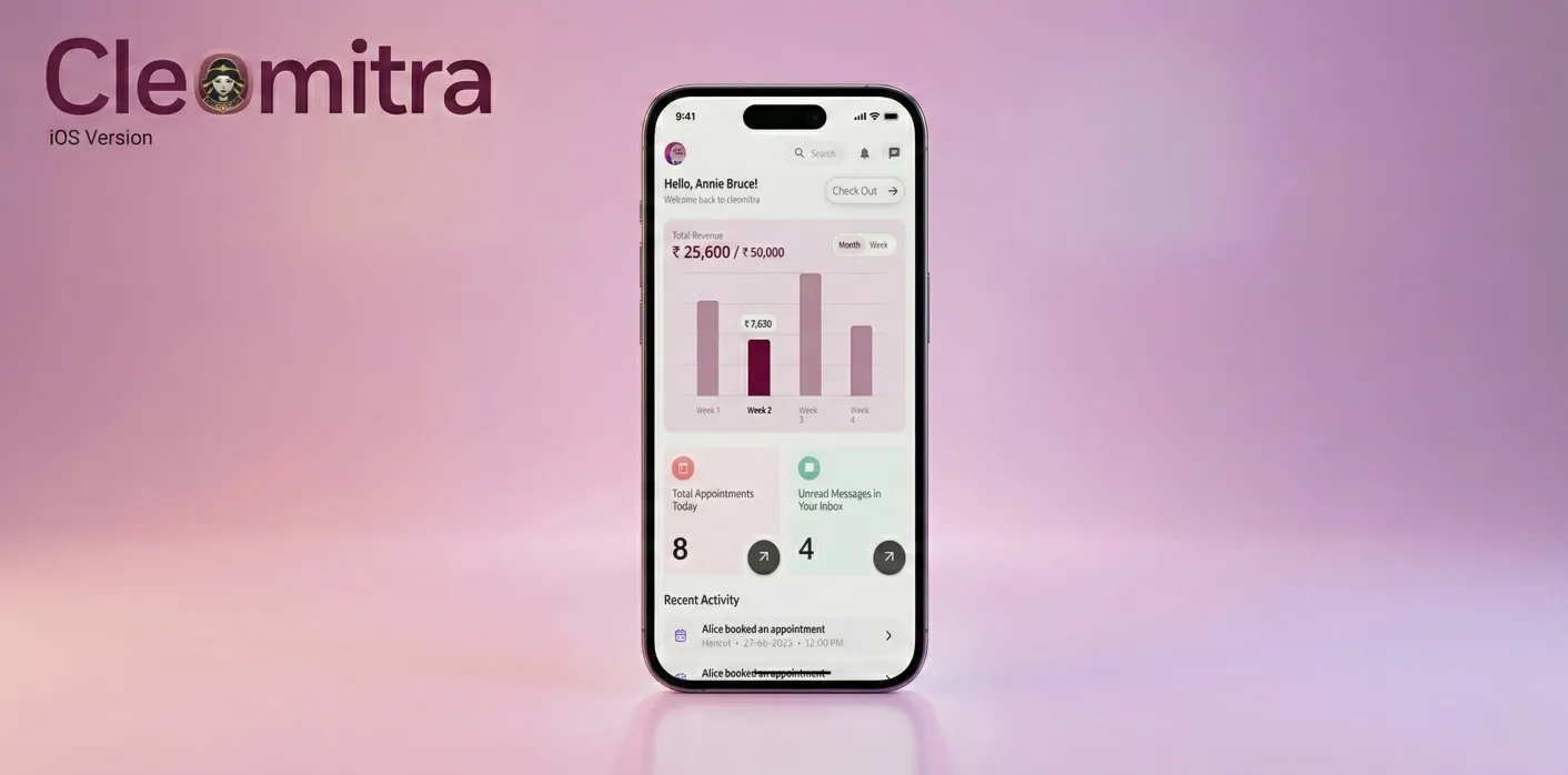 Preview of Cleomitra Staff App – iOS